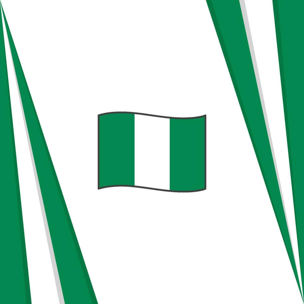 Nigeria Flagge abstrakt Hintergrund Design Vorlage. Nigeria Unabhängigkeit Tag Banner Sozial Medien Post. Nigeria Flagge vektor