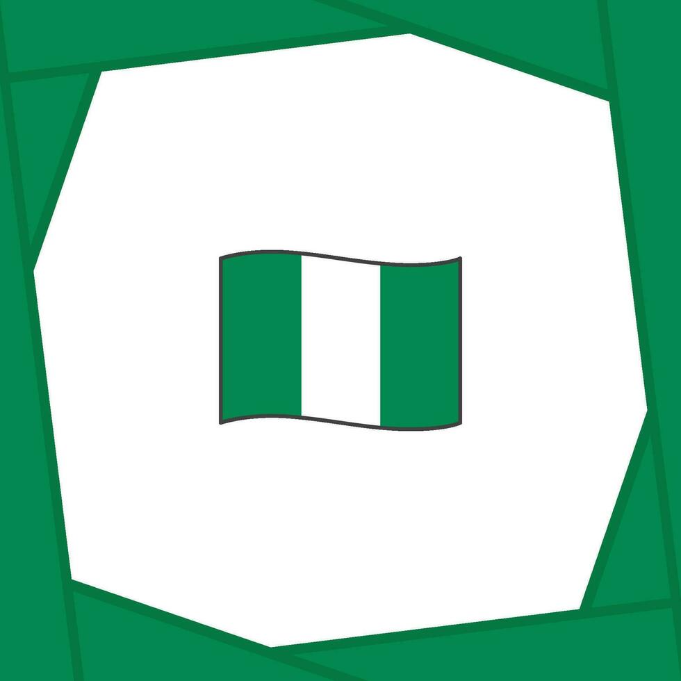 nigeria flagga abstrakt bakgrund design mall. nigeria oberoende dag baner social media posta. nigeria baner vektor