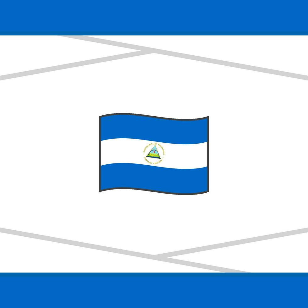 Nicaragua Flagge abstrakt Hintergrund Design Vorlage. Nicaragua Unabhängigkeit Tag Banner Sozial Medien Post. Nicaragua Vektor