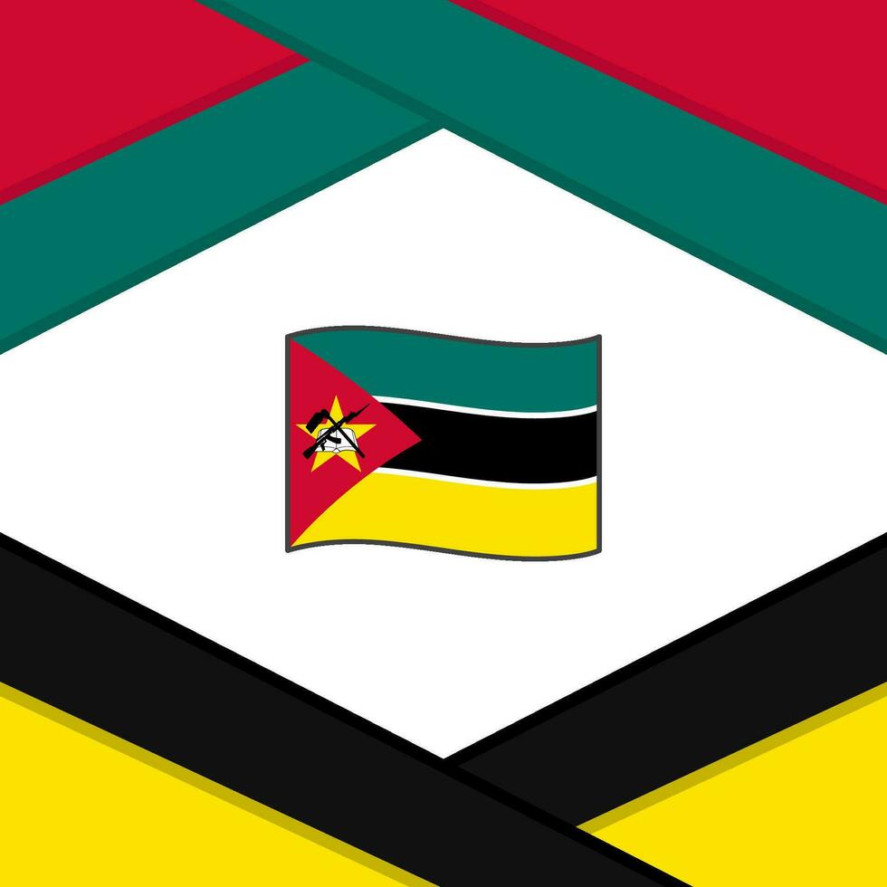 Mozambique Flagge abstrakt Hintergrund Design Vorlage. Mozambique Unabhängigkeit Tag Banner Sozial Medien Post. Mozambique Vorlage vektor