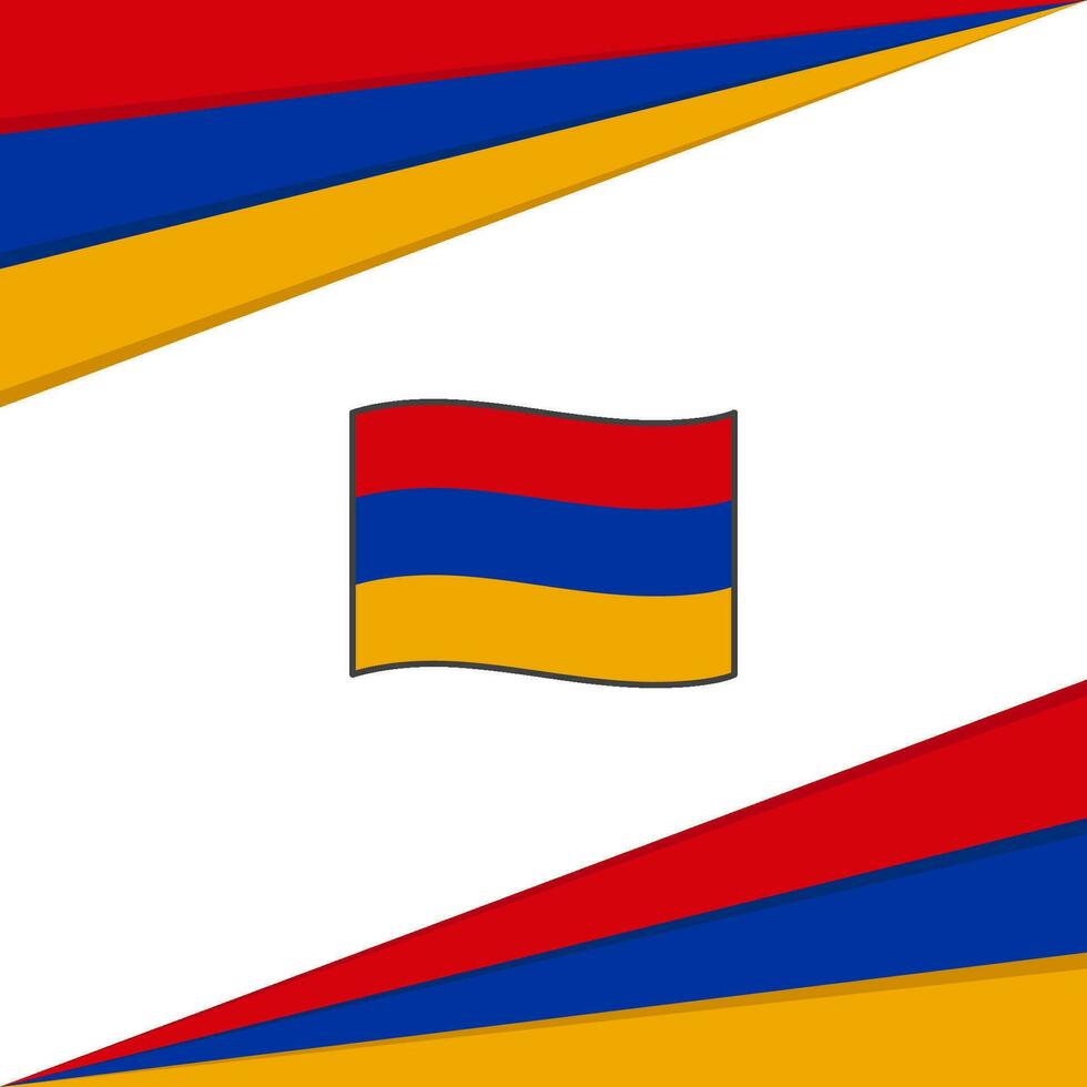 Armenien Flagge abstrakt Hintergrund Design Vorlage. Armenien Unabhängigkeit Tag Banner Sozial Medien Post. Armenien Design vektor