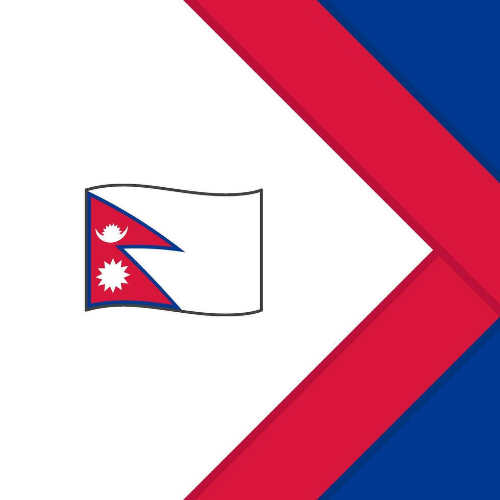 nepal flagga abstrakt bakgrund design mall. nepal oberoende dag baner social media posta. nepal tecknad serie vektor