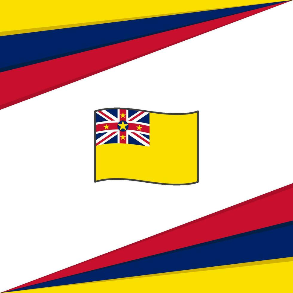 niue Flagge abstrakt Hintergrund Design Vorlage. niue Unabhängigkeit Tag Banner Sozial Medien Post. niue Design vektor