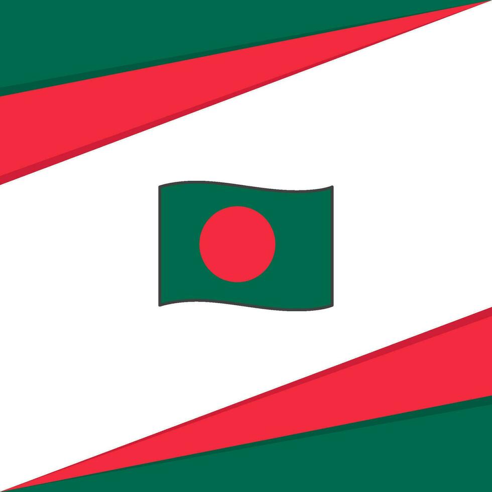 Bangladesch Flagge abstrakt Hintergrund Design Vorlage. Bangladesch Unabhängigkeit Tag Banner Sozial Medien Post. Bangladesch Design vektor