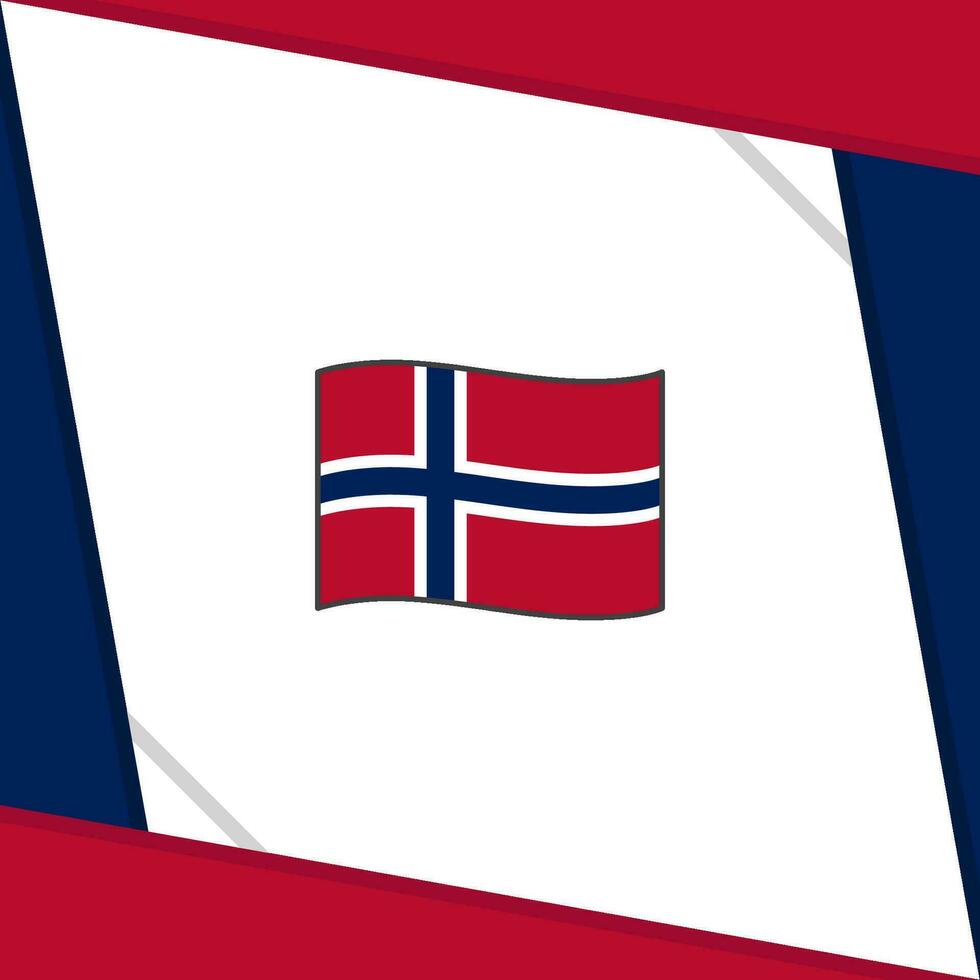 Norge flagga abstrakt bakgrund design mall. Norge oberoende dag baner social media posta. Norge oberoende dag vektor