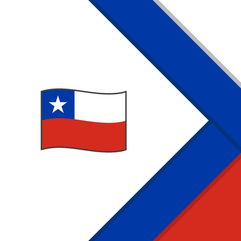 Chile Flagge abstrakt Hintergrund Design Vorlage. Chile Unabhängigkeit Tag Banner Sozial Medien Post. Chile Karikatur vektor