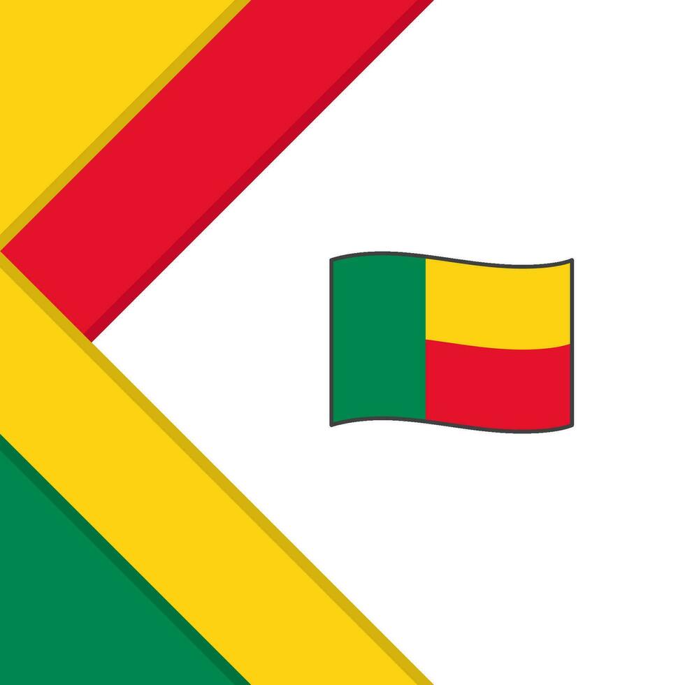 Benin Flagge abstrakt Hintergrund Design Vorlage. Benin Unabhängigkeit Tag Banner Sozial Medien Post. Benin Illustration vektor