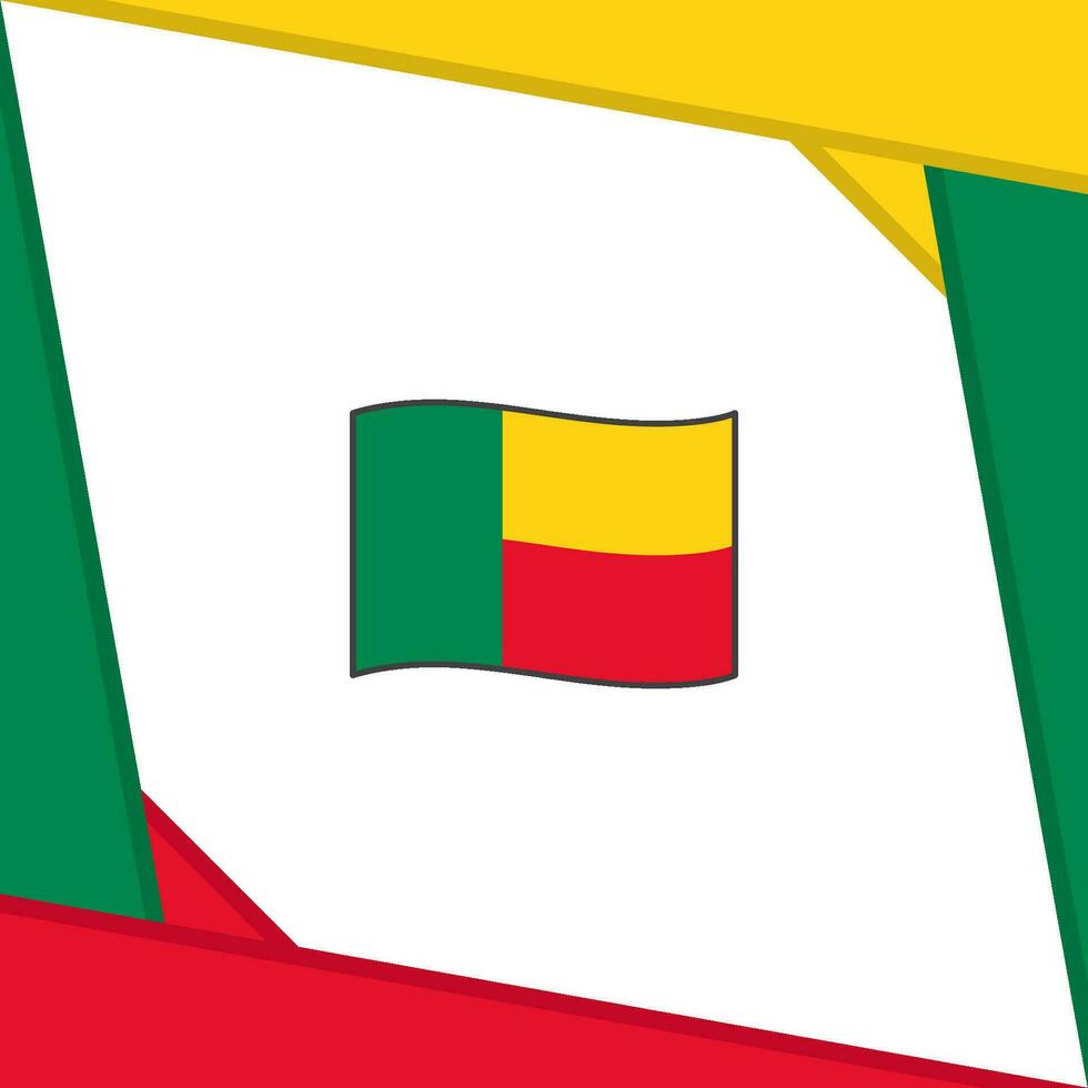 Benin Flagge abstrakt Hintergrund Design Vorlage. Benin Unabhängigkeit Tag Banner Sozial Medien Post. Benin Unabhängigkeit Tag vektor