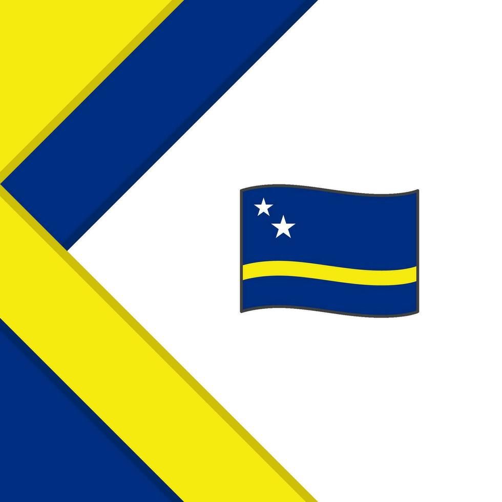 Curacao Flagge abstrakt Hintergrund Design Vorlage. Curacao Unabhängigkeit Tag Banner Sozial Medien Post. Curacao Illustration vektor