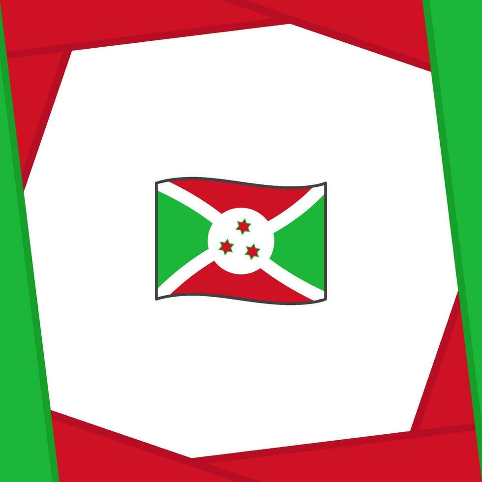 Burundi Flagge abstrakt Hintergrund Design Vorlage. Burundi Unabhängigkeit Tag Banner Sozial Medien Post. Burundi Banner vektor