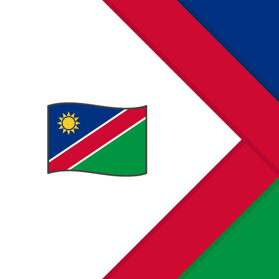 Namibia Flagge abstrakt Hintergrund Design Vorlage. Namibia Unabhängigkeit Tag Banner Sozial Medien Post. Namibia Karikatur vektor