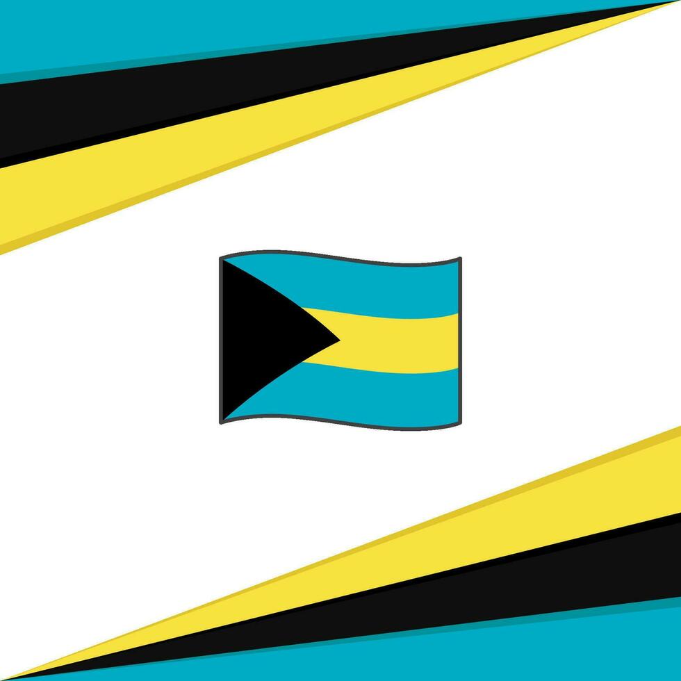 Bahamas flagga abstrakt bakgrund design mall. Bahamas oberoende dag baner social media posta. Bahamas design vektor