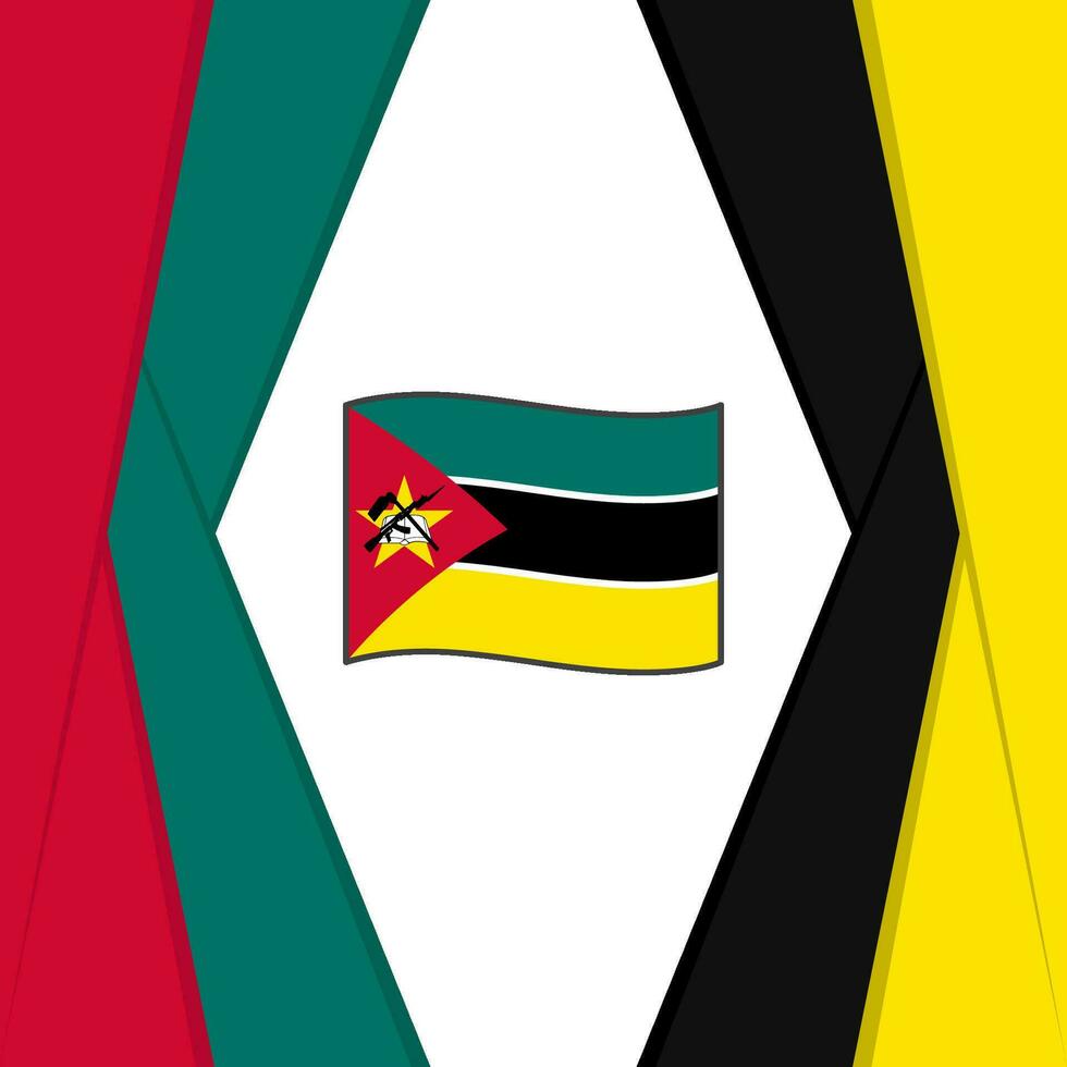 Mozambique Flagge abstrakt Hintergrund Design Vorlage. Mozambique Unabhängigkeit Tag Banner Sozial Medien Post. Mozambique Hintergrund vektor