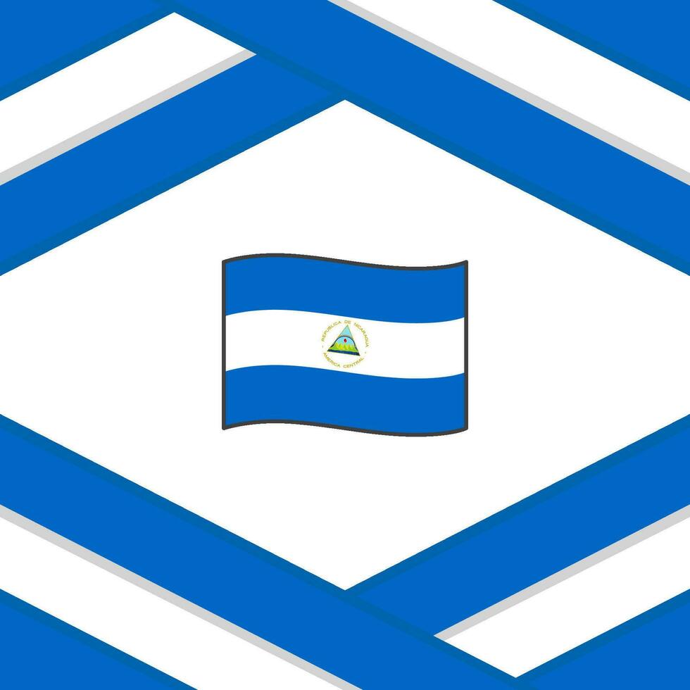 nicaragua flagga abstrakt bakgrund design mall. nicaragua oberoende dag baner social media posta. nicaragua mall vektor