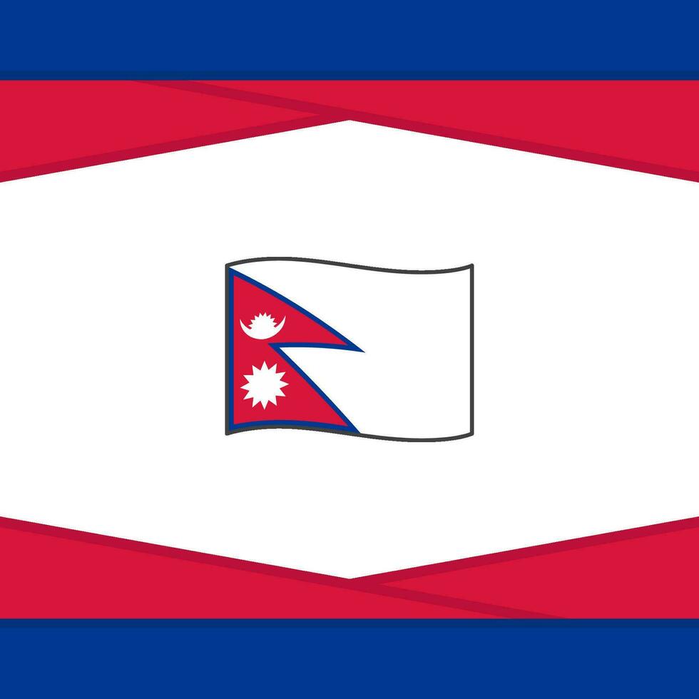 nepal flagga abstrakt bakgrund design mall. nepal oberoende dag baner social media posta. nepal vektor