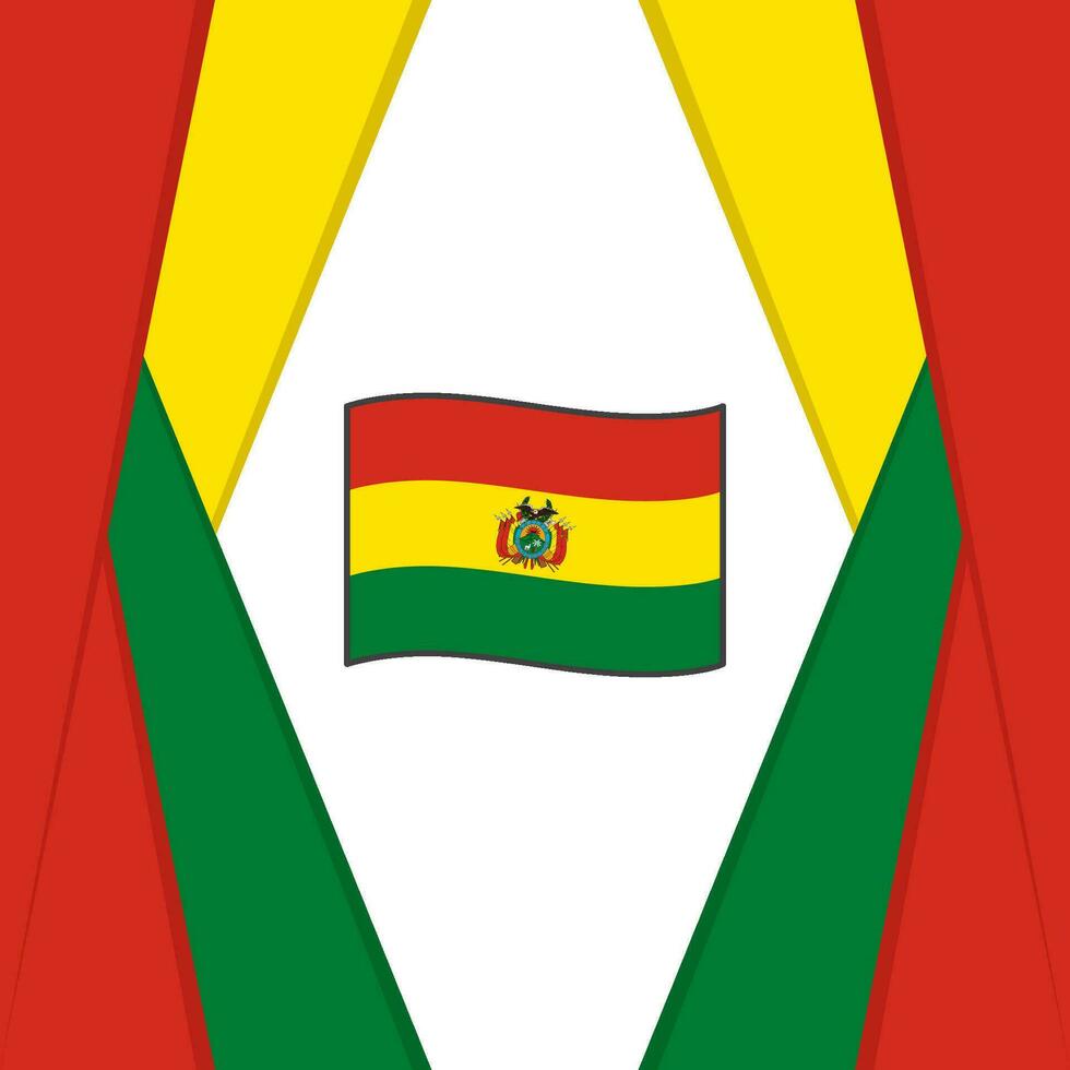 Bolivien Flagge abstrakt Hintergrund Design Vorlage. Bolivien Unabhängigkeit Tag Banner Sozial Medien Post. Bolivien Hintergrund vektor