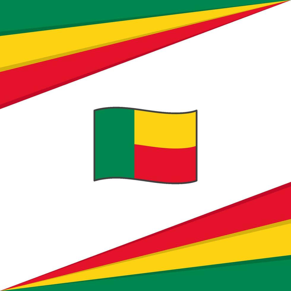 Benin Flagge abstrakt Hintergrund Design Vorlage. Benin Unabhängigkeit Tag Banner Sozial Medien Post. Benin Design vektor