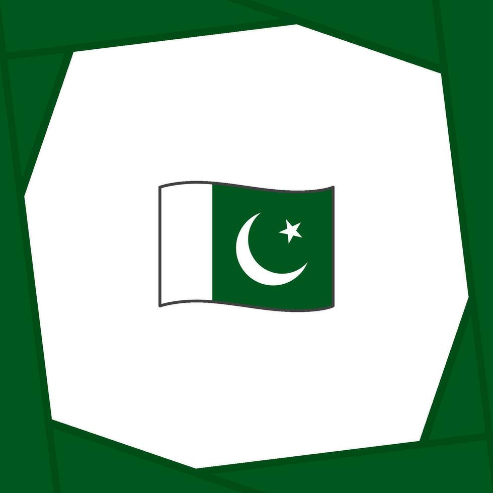 pakistan flagga abstrakt bakgrund design mall. pakistan oberoende dag baner social media posta. pakistan baner vektor