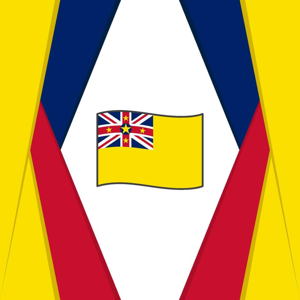 niue Flagge abstrakt Hintergrund Design Vorlage. niue Unabhängigkeit Tag Banner Sozial Medien Post. niue Hintergrund vektor