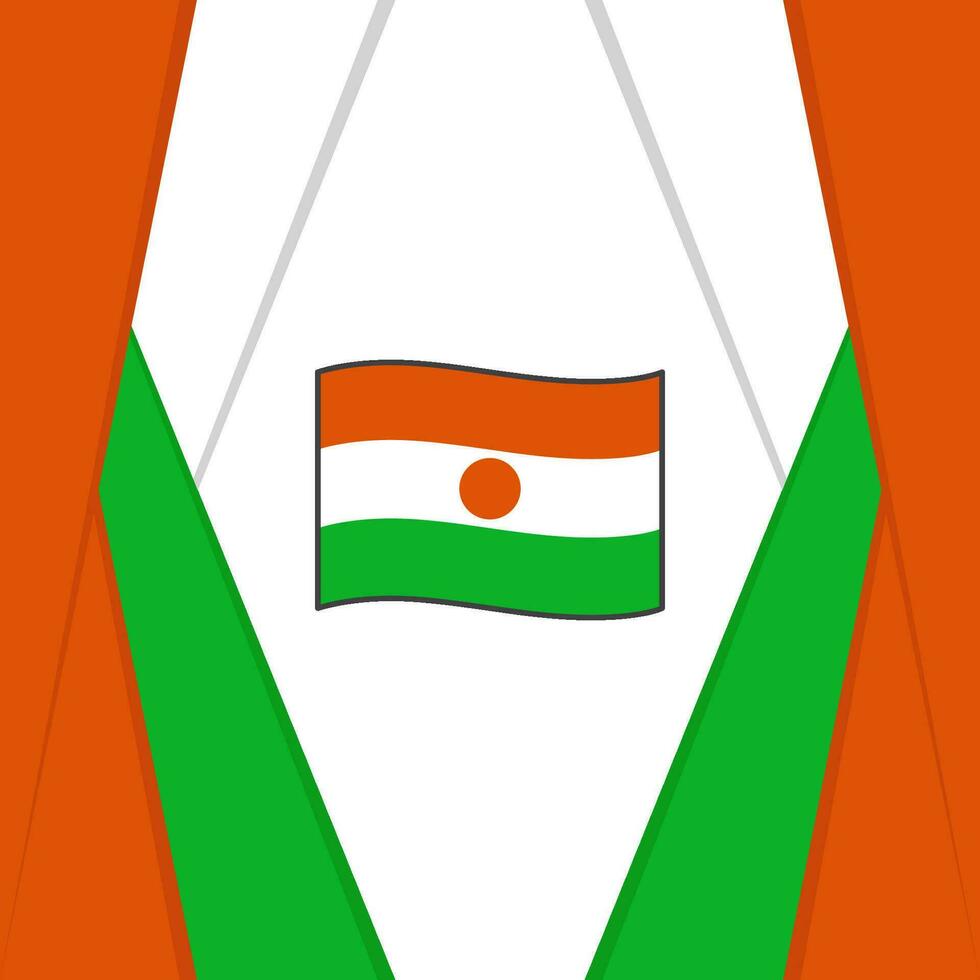 Niger Flagge abstrakt Hintergrund Design Vorlage. Niger Unabhängigkeit Tag Banner Sozial Medien Post. Niger Hintergrund vektor