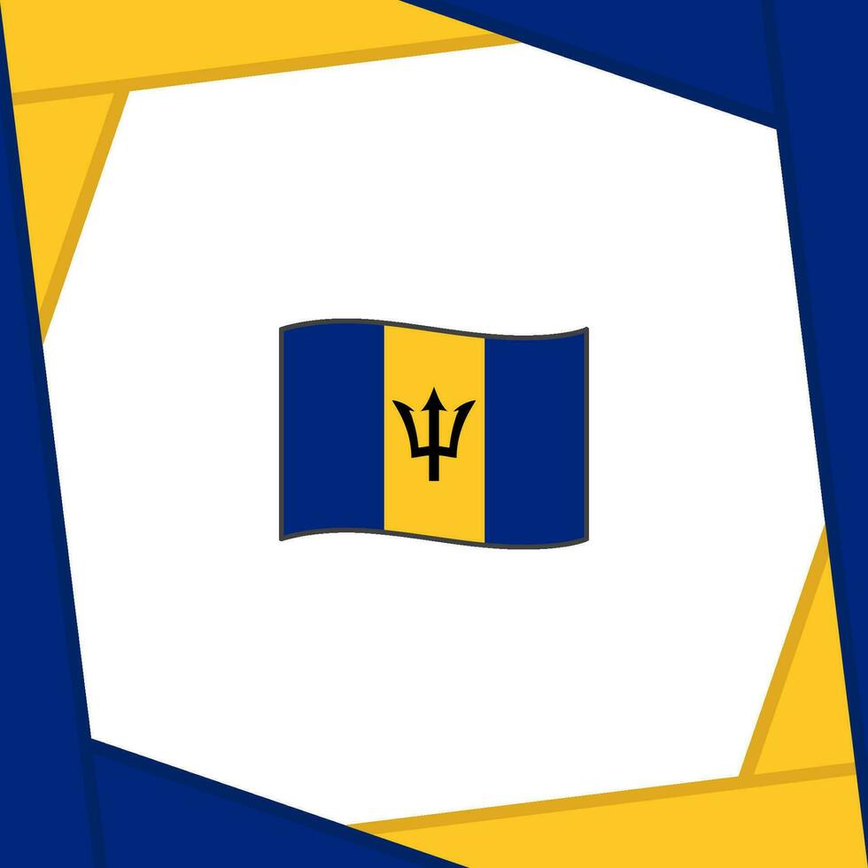 Barbados Flagge abstrakt Hintergrund Design Vorlage. Barbados Unabhängigkeit Tag Banner Sozial Medien Post. Barbados Banner vektor