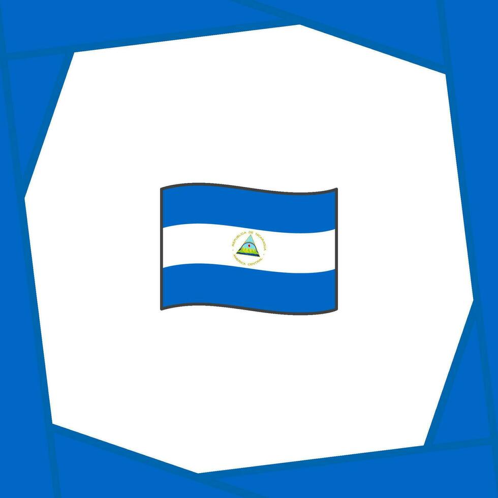 nicaragua flagga abstrakt bakgrund design mall. nicaragua oberoende dag baner social media posta. nicaragua baner vektor