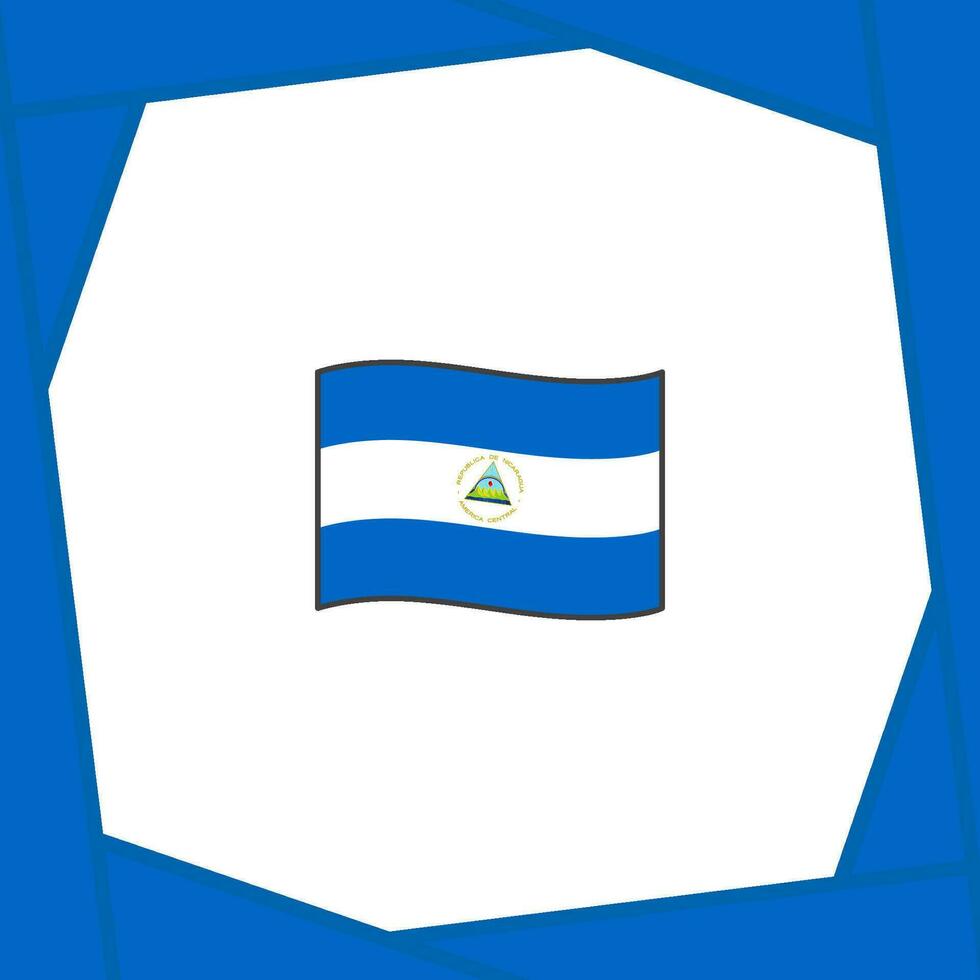 Nicaragua Flagge abstrakt Hintergrund Design Vorlage. Nicaragua Unabhängigkeit Tag Banner Sozial Medien Post. Nicaragua Banner vektor