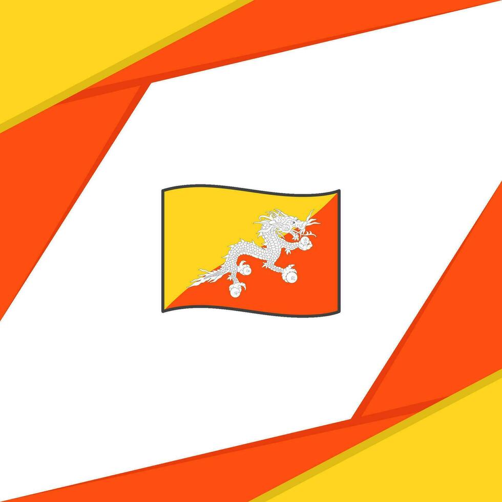 Bhutan Flagge abstrakt Hintergrund Design Vorlage. Bhutan Unabhängigkeit Tag Banner Sozial Medien Post. Bhutan vektor