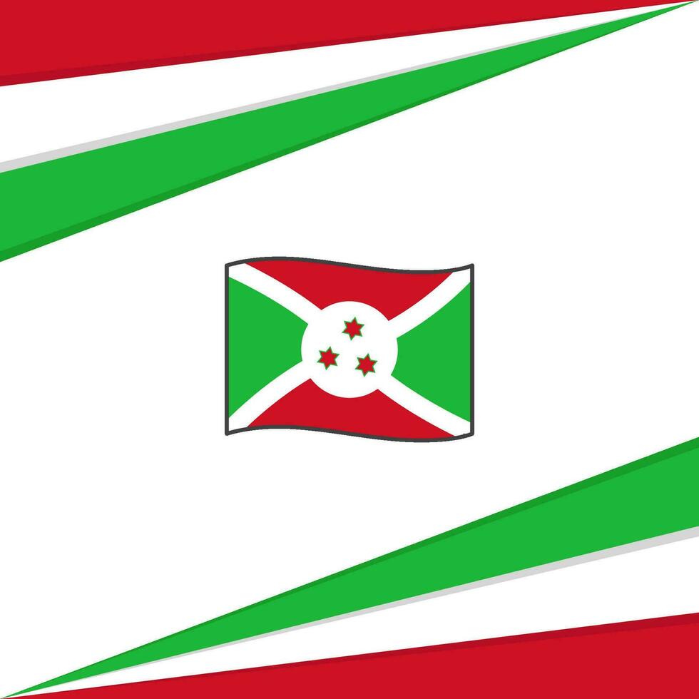 Burundi Flagge abstrakt Hintergrund Design Vorlage. Burundi Unabhängigkeit Tag Banner Sozial Medien Post. Burundi Design vektor