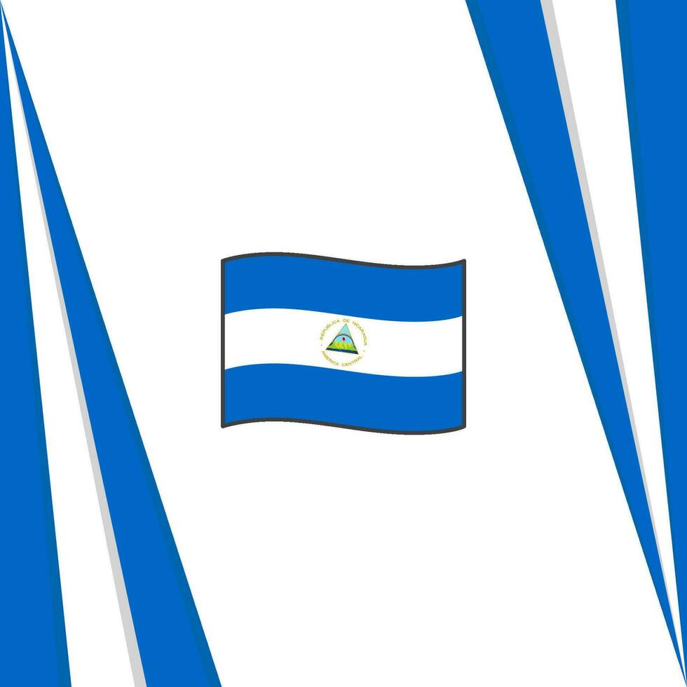 Nicaragua Flagge abstrakt Hintergrund Design Vorlage. Nicaragua Unabhängigkeit Tag Banner Sozial Medien Post. Nicaragua Flagge vektor