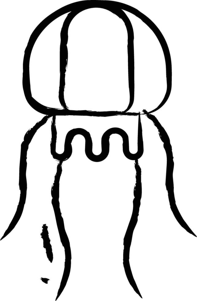 gelé fisk hand dragen vektor illustration