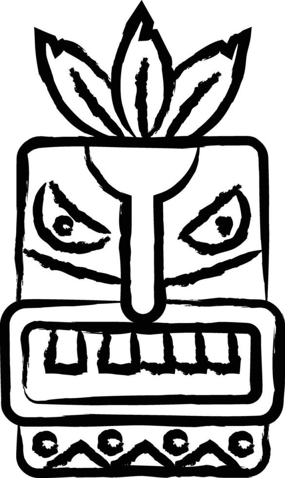 totem hand dragen vektor illustration