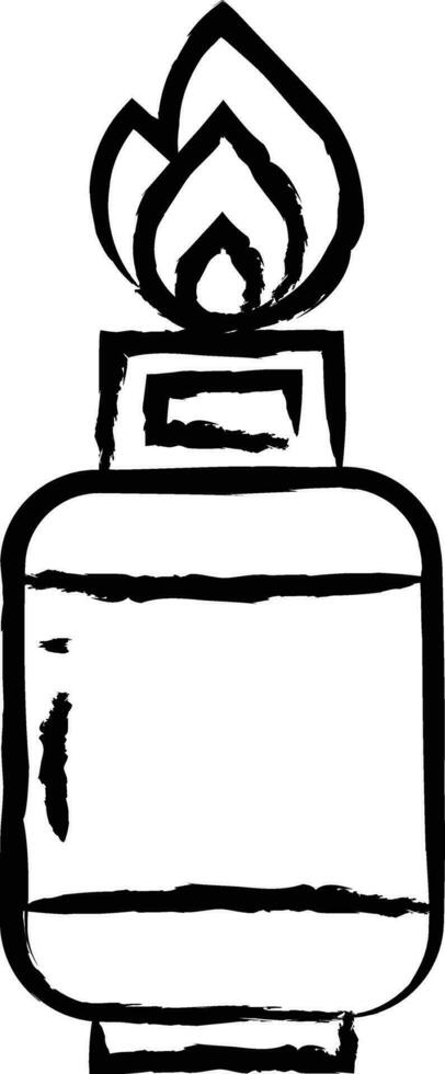 gas cylinder hand dragen vektor illustration