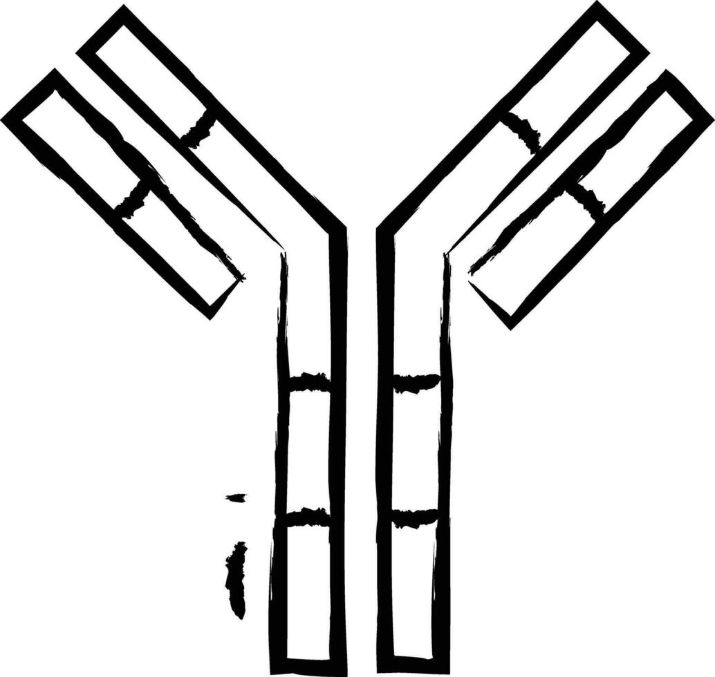 antikropp hand dragen vektor illustration
