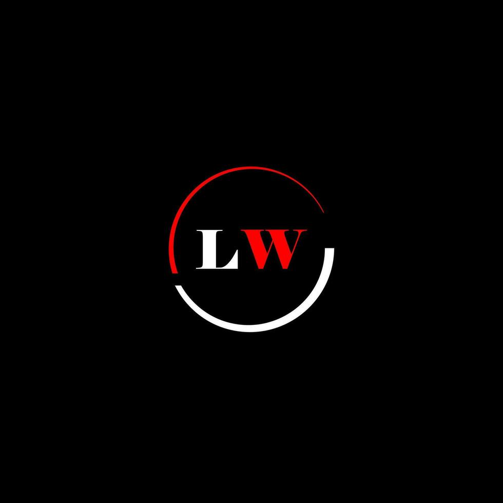 lw kreativ modern Briefe Logo Design Vorlage vektor