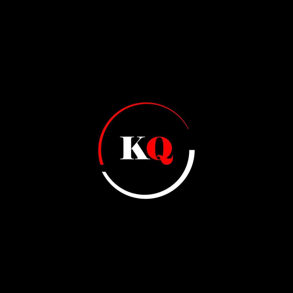 kq kreativ modern brev logotyp design mall vektor