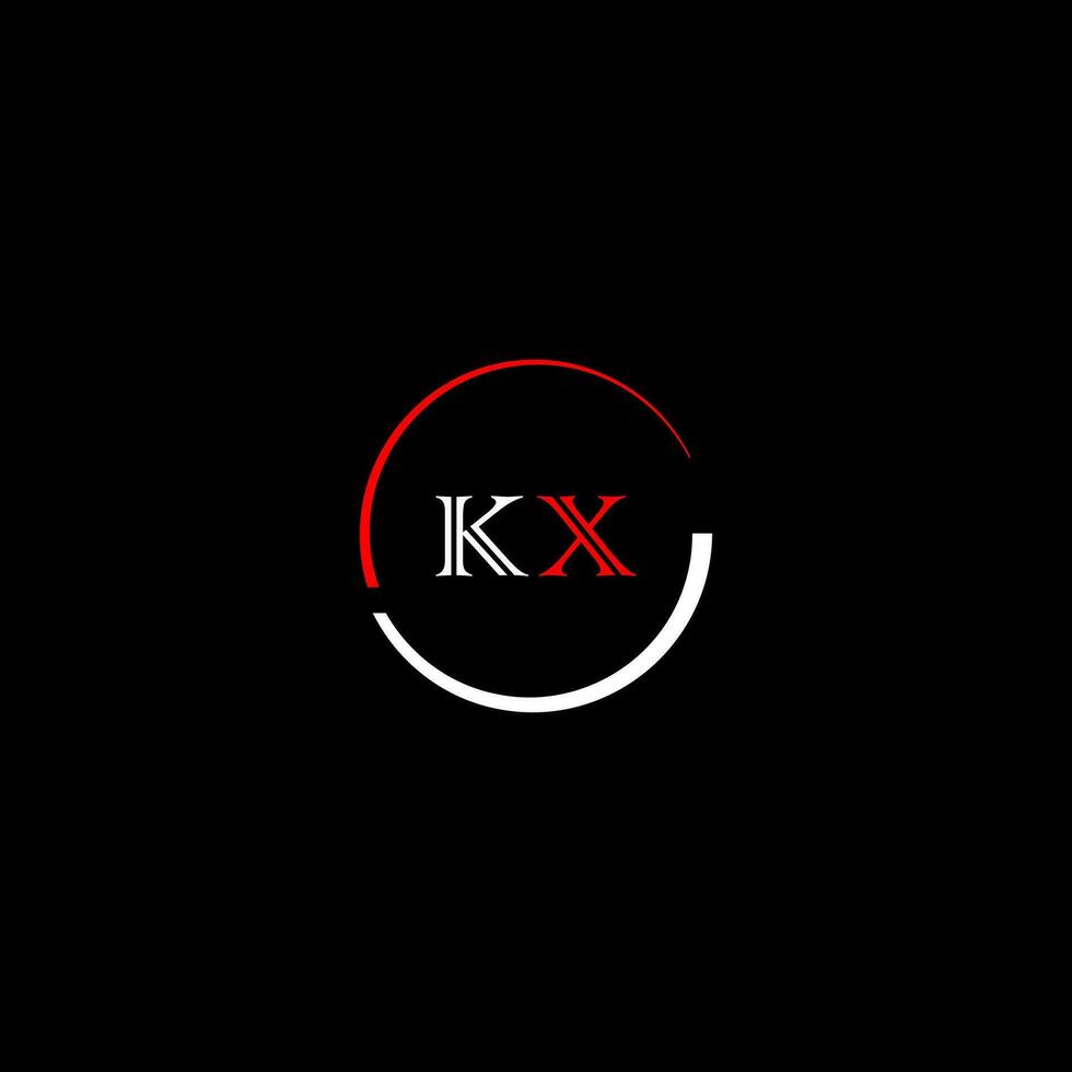 kx kreativ modern brev logotyp design mall vektor