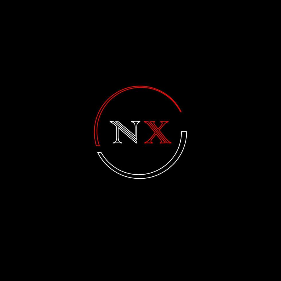 nx kreativ modern brev logotyp design mall vektor