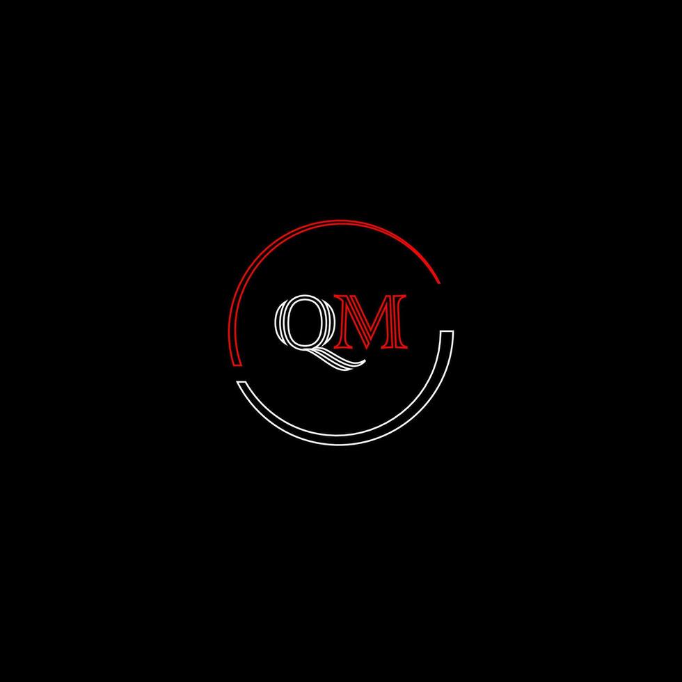 qm kreativ modern brev logotyp design mall vektor