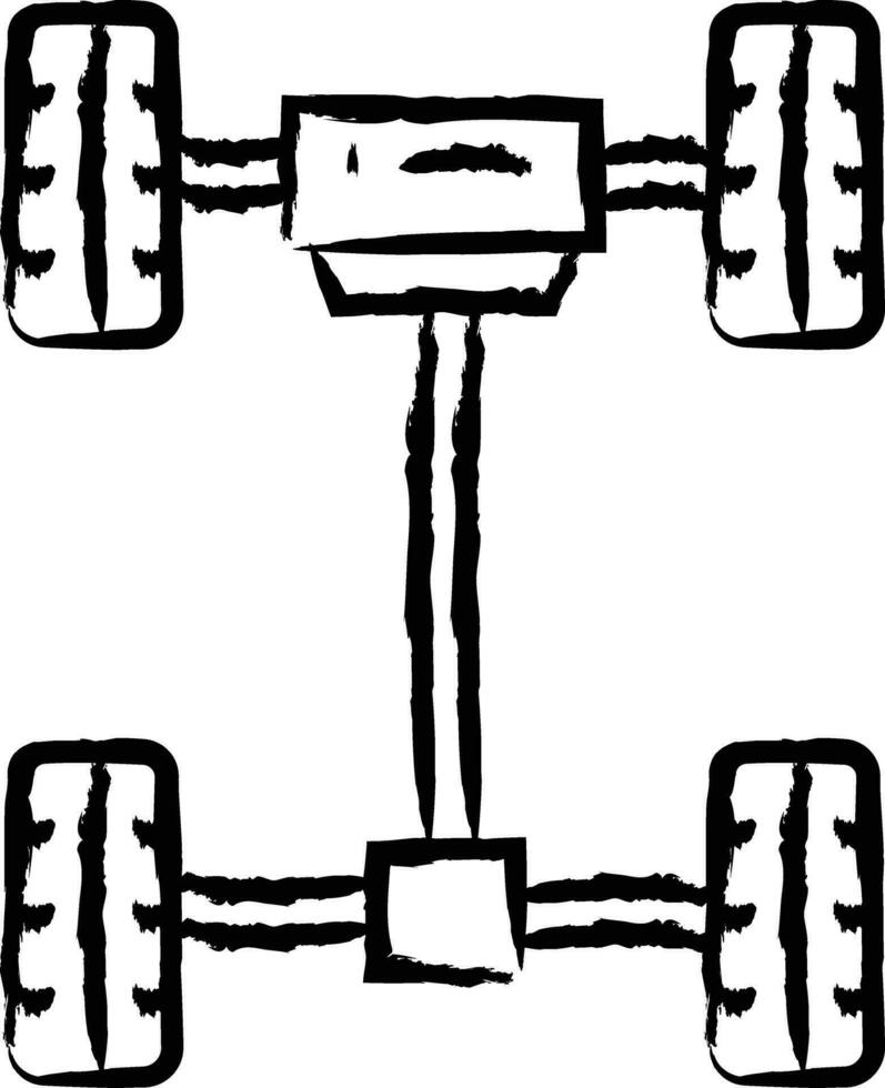 chassi hand dragen vektor illustration