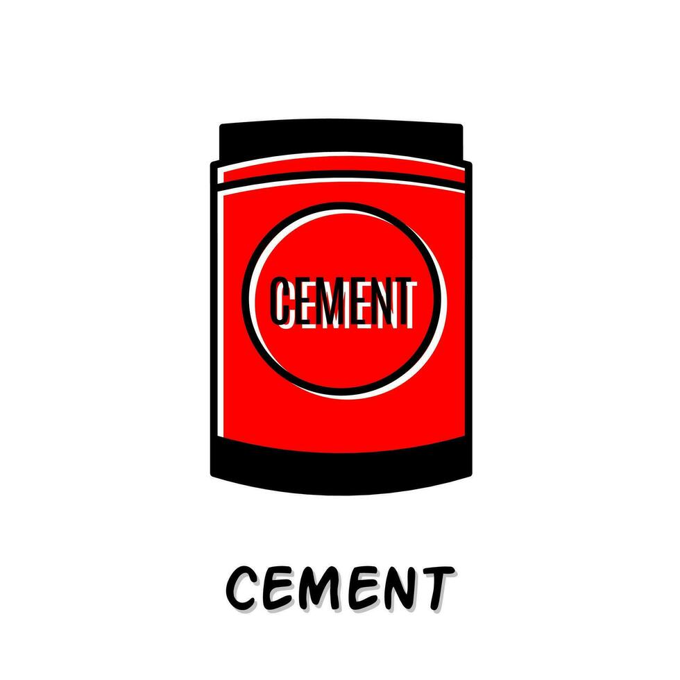 Zement Symbol Vektor Illustration. Lager Vektor.