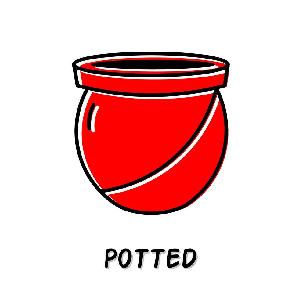 eingetopft Symbol Vektor Illustration. Lager Vektor.