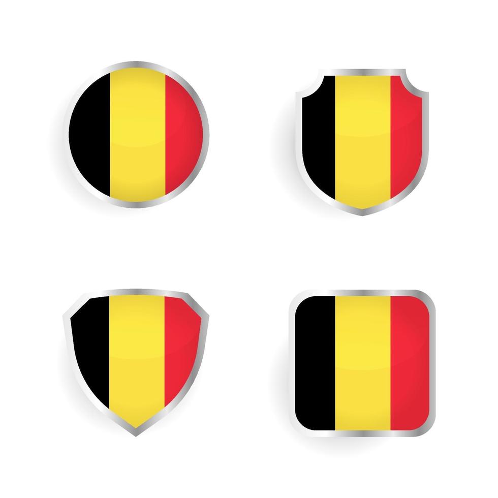 Belgiens landmärke och etikettsamling vektor