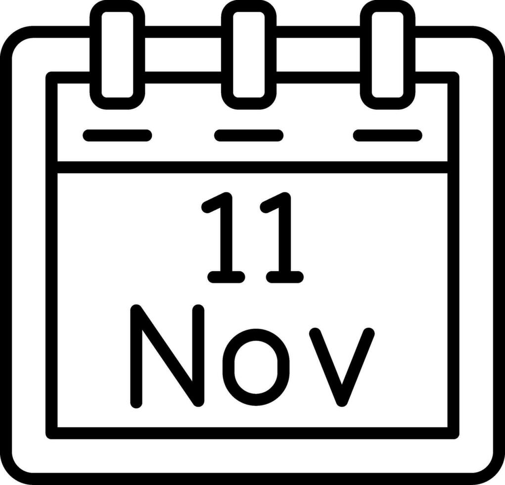 november 11 vektor ikon