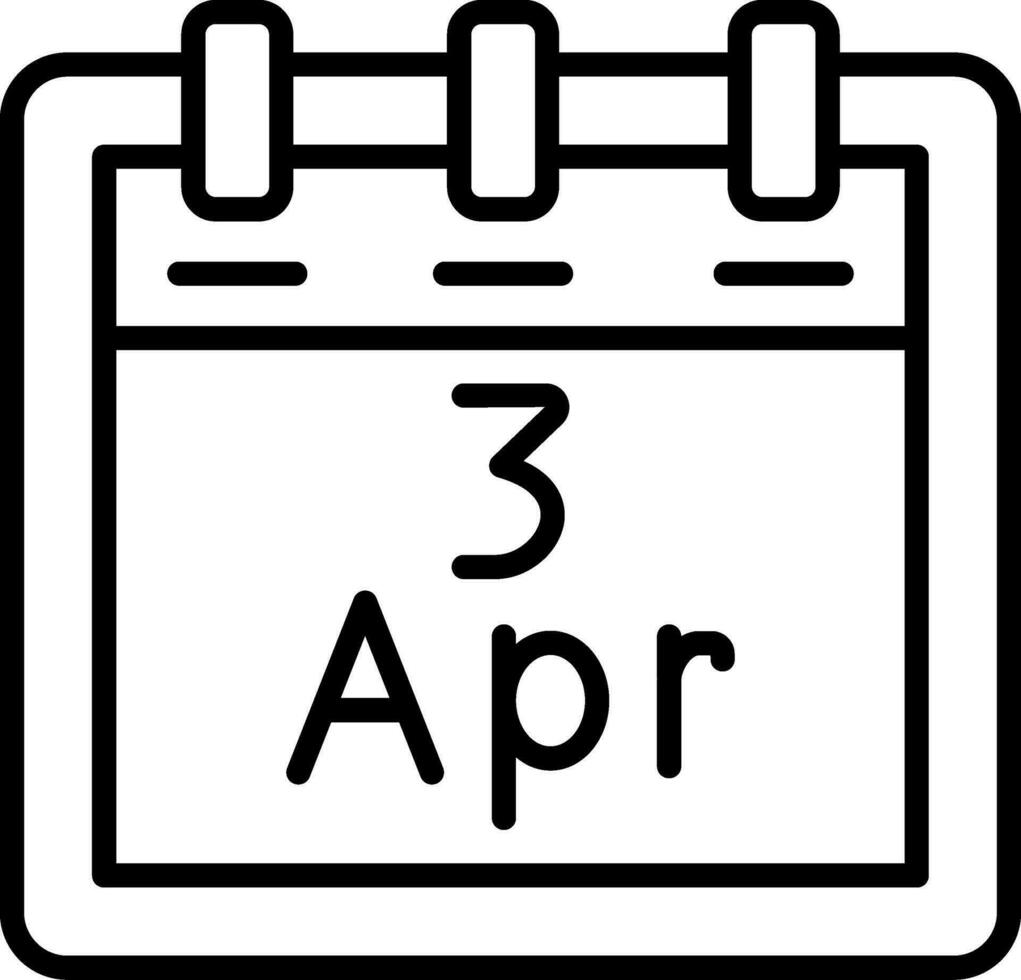 April 3 Vektor Symbol