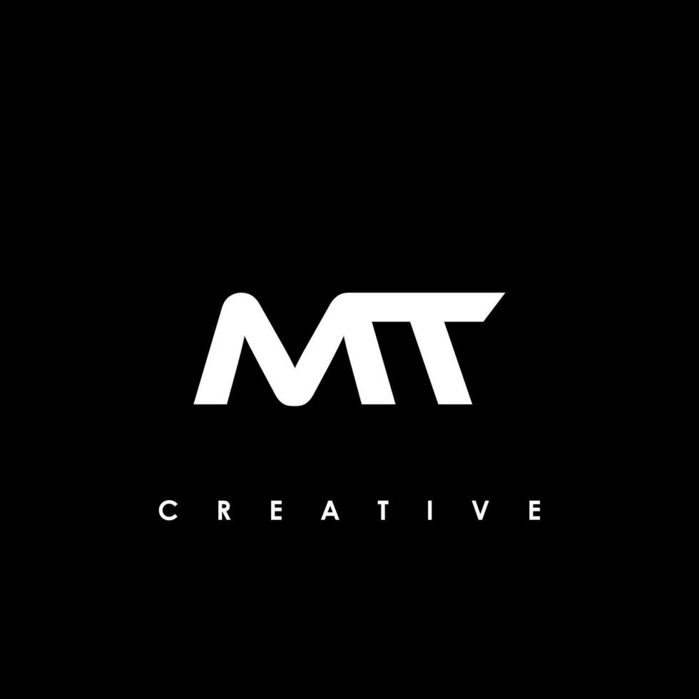 mt Brief Initiale Logo Design Vorlage Vektor Illustration
