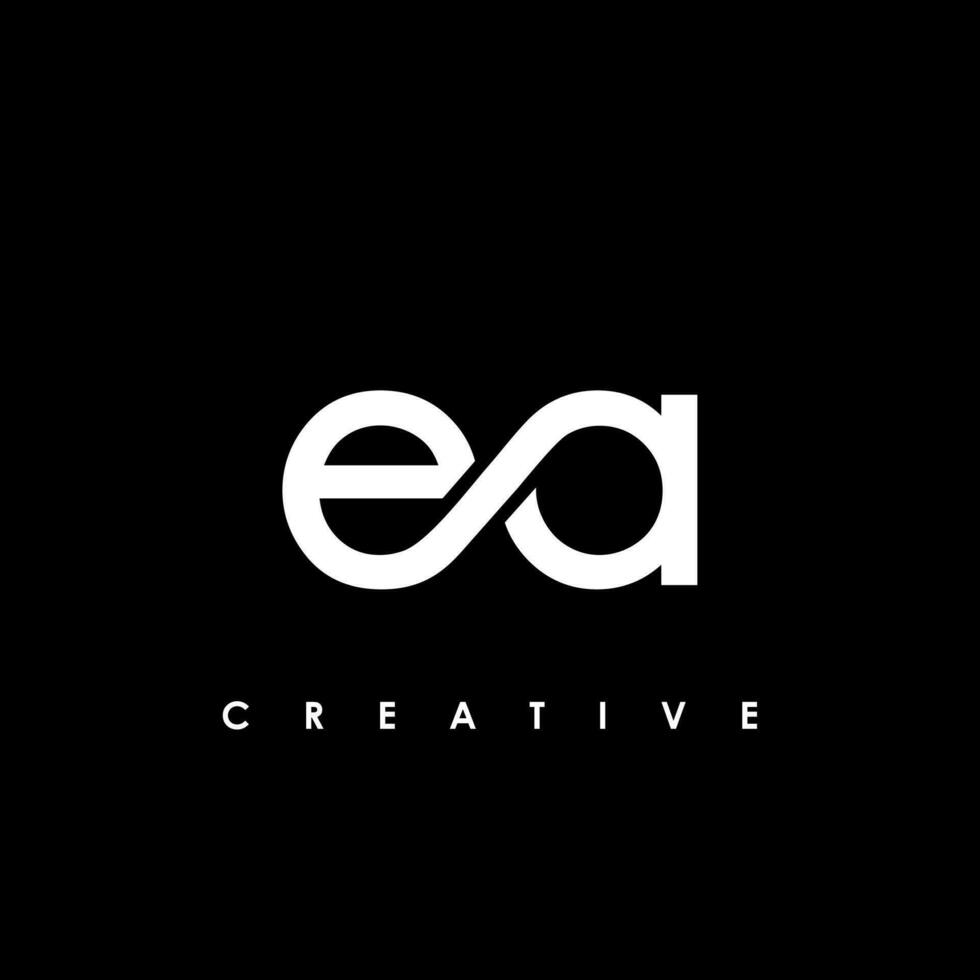 ea brev första logotyp design mall vektor illustration