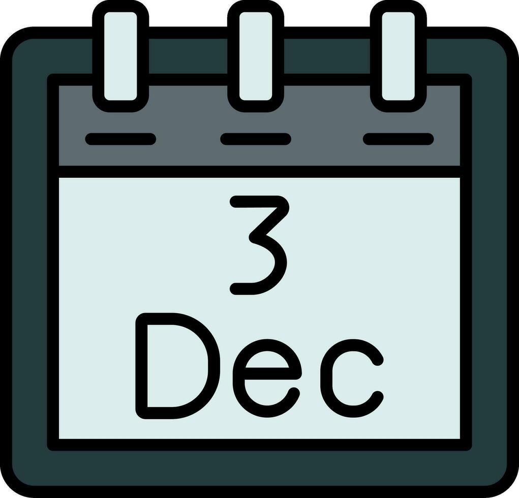 Dezember 3 Vektor Symbol