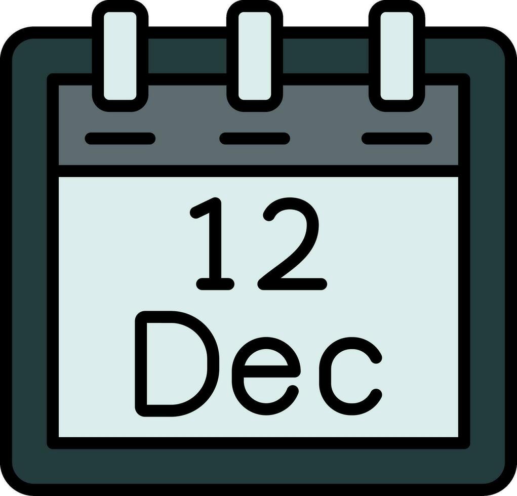 Dezember 12 Vektor Symbol