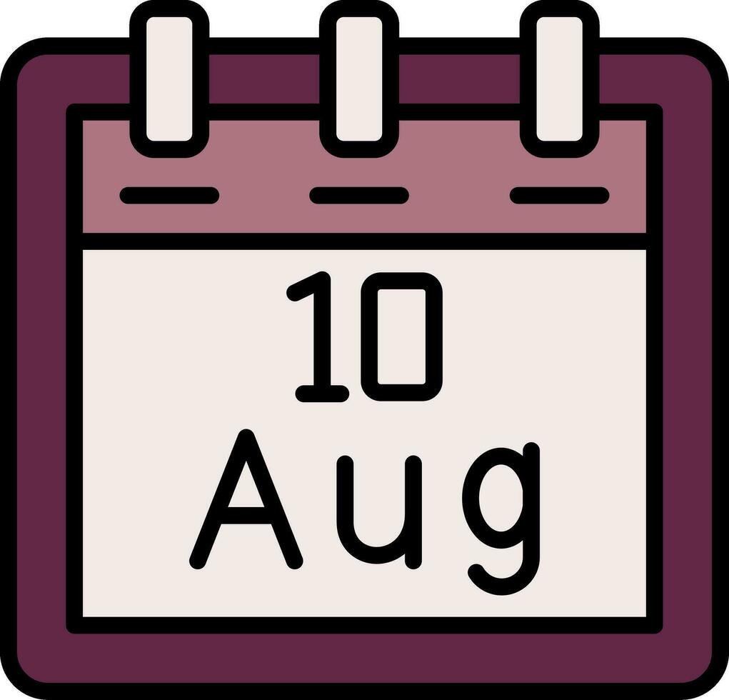 August 10 Vektor Symbol